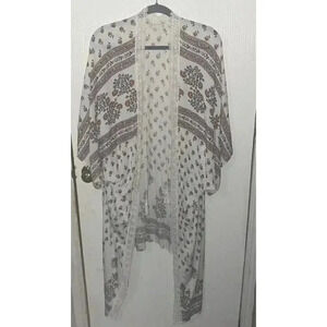 Altard State Women's Kimono Cardigan Floral Boho Top Cover Up Size L Fall